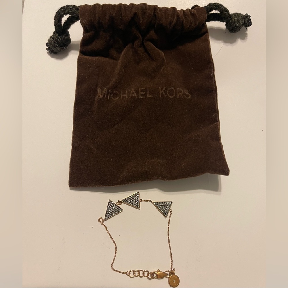 Michael Kors Black Crystal Gold Bracelet